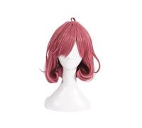 LINLINCD -ig Anime Cosplay Anime Noragami Cosplay Parrucca Rosa Corti Ricci per Ebisu Kofuku Gioco di ruolo Halloween Accessori con cappuccio per parrucca