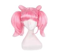 LINLINCD -ig Anime Cosplay Anime Sailor Moon Chibiusa Rosa Parrucca Cosplay Costume Sailor Chibi Capelli Sintetici Resistente al Calore Donne Parrucche Cosplay 2