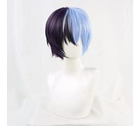 LINLINCD -ig Anime Cosplay Aoyagi Touya Parrucca Cosplay blu viola misto corto resistente al calore capelli sintetici Halloween gioco di ruolo Carnevale Parrucca per feste