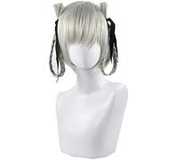 LINLINCD -ig Anime Cosplay Crazy Gambling Abyss Peach Bakuro Eroli COS Parrucca Studente Presidente Copricapo Fascia per capelli Argento