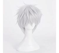 LINLINCD -ig anime Cosplay gioco di ruolo per Tokyo Ghoul Kaneki Ken Cosplay parrucche corte argento bianco parrucca