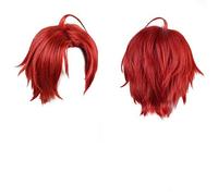 LINLINCD -ig Anime Cosplay Momoe Sawaki Wonder Egg Priority Cosplay Parrucca corta rossa a strati centrali capelli per uomini Halloween