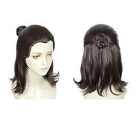LINLINCD -ig Anime Cosplay Parrucca anime Arya Stark Parrucca corta marrone nera parrucca costume Halloween per feste in costume concerti