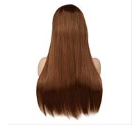 LINLINCD -ime Coer Wig. Parrucca da donna Natrual con testa ondulata lunga Cosplay nero rosso rosa biondo chiaro marrone scuro 68 cm 26 pollici marrone chiaro