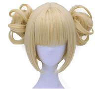 LINLINCD -ime Coer Wig. Shiyid doppia anima coda di cavallo La mia eroe accademia crociata corta bionda sintetica Cosplay parrucca per