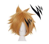 LINLINCD -ime Coser Wig Anime Cosplay Parrucche My Hero Academia Kaminari Denki Cosplay Parrucca con Parrucca Gratis (Colore: Giallo) (Colore: Giallo)