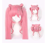 LINLINCD -ime Coser Wig Cosplay Wig Sailor Moon Crystal Black Lady Tsukino Usagi Piccola Lady Serenity Chibiusa Long Curls Curly Ponails capelli sintetici