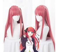 LINLINCD -ime Coser Wig Die Quintuplés Quintuplés Cosplay Wigs Nino Nakano Cosplay Sintetico Wig 5 Tubun No Hanayom Wig Halloween Carnevale Party