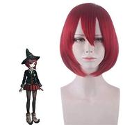 LINLINCD -ime Coser Wig gioco di ruolo PoneyTails Wig: Trigger Happy Havoc White Snow Girl rossa Cosplay TIG 35 cm parrucca corta