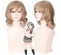 LINLINCD -ime Coser Wig LoveLive! Luce del sole! Watanabe You Shorts dritto cosplay parrucca costume festa anime lino Wig e