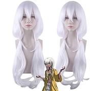 LINLINCD -ime Coser Wig Lungo Destro: Trigger Happy Havoc Cosplay Parrucche Mikan Tsumiki Giocare Pantaloncini Nero Viola Capelli Halloween 1: 1 100cm