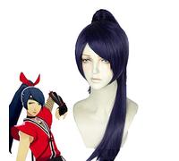 LINLINCD - ime Coser wig P5 Persona 5 Yusuke Kitagawa Mixed Blue Detachable Horsetail Heat Resistance Synthetic Hair Cosplay Costume Wig for Women Girls Wig (colore: Wig and Horsetail)