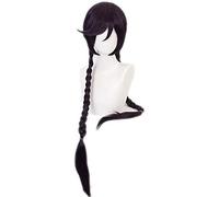 LINLINCD -ime Coser Wig: Trigger Happy Havoc Touko Fukawa nero Cosplay Wig Roll Play Gioco PonyTails+parrucca lunga 100 cm