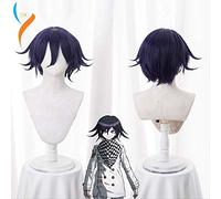 LINLINCD -ime Coser Wig V3: Mutant Harmony Ouma KOKICHI Cosplay Parrucca per uomini ragazzi e ragazzi dritto anime parrucca regalo di Natale festa blu nero