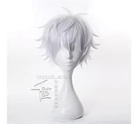 LINLINCD -ime Jujutsu Kaisen Argento Bianco Parrucca Gojo Satoru Rilascio Cosplay Parrucca gioco di ruolo in polvere 30 cm