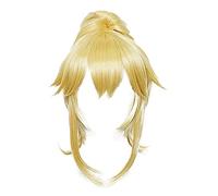 LINLINCD -Mario Princess Parrucche Koopa Bowsette principessa pesca bionda capelli lunghi resistenti al calore sintetico Cosplay parrucca+parrucca cappuccio