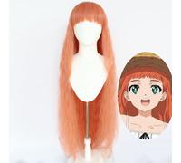 LINLINCD Parrucca anime coser anime coser anime cosplay Parrucca Wonder Egg Priority Parrucca con volant parrucca da donna, capelli lunghi con frusta con cappuccio gratuito per Halloween