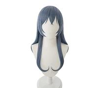 LINLINCD - Parrucca Anime Cosplay Anime BanG Dream!Cosplay Asahi Rokka Lock parrucca lunga grigia blu parrucca per Halloween, feste in costume, concerti