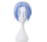 LINLINCD - Parrucca coser anime cosplay SK∞/SK8 la parrucca infinita, capelli corti blu con cappuccio gratuito per Halloween