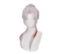LINLINCD - Parrucca coser gioco anime Cosplay 70 cm donna equiseto lunghi capelli lisci parrucca con cappuccio per parrucca per Halloween