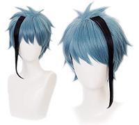 LINLINCD - Parrucca coser per costume di giada Leech verde per parrucche intrecciate Wonderland cosplay, capelli sintetici corti per Halloween Party (Jade Leech)