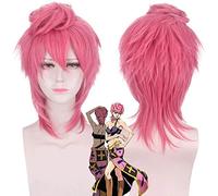 LINLINCD Parrucca Cosplay wig Jojo, bizzarra avventura Leone iavolo re Trish Spice Bruno Fugo Narancia Parrucca JOJO Golden Windhead Costume Trish Una Spice