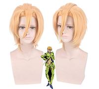 LINLINCD Parrucca Cosplay wig Jojo, bizzarra avventura Leone iavolo re Trish Spice Bruno Fugo Narancia Parrucca JOJO Testa di vento dorato Parrucca Pannacotta Fugo