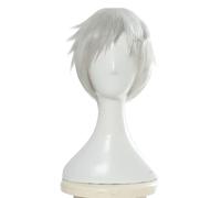 LINLINCD Parrucca Cosplay wig Norman Cosplay Anime Yakusoku no Neverland Argento Bianco Cosplay Parrucca Promessa Neverland Norman Cosplay + Parrucca Cap White