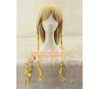 LINLINCD Parrucca per cosplay wig di Zelda Twilight Princess Comic-Con trecce gialle Twilight Princess gioco di ruolo+cappuccio parrucca 2 tipi A.