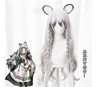 LINLINCD Parrucca per cosplay wig gioco Arknights Cosplay Pramanix Cosplay parrucca resistente al calore capelli sintetici leopardo delle nevi Halloween festa costume anime parrucca
