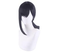LINLINCD - Parrucca sintetica Higashiyama Kobeni anime Cosplay Black Pony 35 cm capelli corti in fibra di coda di cavallo parrucca sintetica Halloween + cuffia parrucca