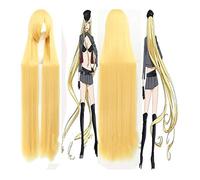 LINLINCD Parrucche Cosplay wig anime Noragami Bishamon Cosplay Parrucca 150 cm capelli sintetici dorati lunghi Halloween Party Costume Parrucche + Parrucca Cap