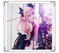 LINLINCD - Parrucche per cosplay anime anime anime la fine dell'angelo ardente Cruella Percy Queen Smoke Pink Tiger Clip Cosplay Parrucca