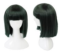 LINLINCD -Spirito Fuori Haku Nigihayami Kohakunushi 35cm Corto Verde Misto Cosplay Parrucche Sintetiche Resistente al Calore+Parrucca Cap