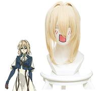 LINLINCD -Violet Evergarden Anime Cosplay Parrucca Donne Giallo Chiaro Treccia Capelli Sintetici Costume Partito Parrucche Intrecciate
