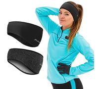 Linlook, fascia sportiva da uomo e da donna, per l’inverno, paraorecchie caldo, per fare jogging, andare a correre, fare escursionismo, andare in bicicletta e fare motociclismo, 2 pezzi