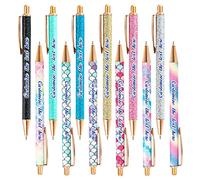 LINMQIU Biro personalizzate con testo - Penna a sfera personalizzata per ragazze - Penna a inchiostro nero - Scrittura chiara - Penna glitterata carina per laurea, compleanno, matrimonio - 36 Pezzi