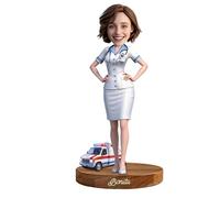 LINMQIU Figurine personalizzate con ritratti cartoon e soprammobili da scrivania,Statuette personalizzate in acrilico con foto per Infermiere,Regali decorativi per donne, mamme, fidanzate, mogli