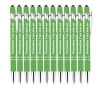 LINMQIU Penna a sfera personalizzata con messaggio, penna a sfera con inchiostro nero, penna soft touch personalizzata per apertura aziendale, promozione aziendale, eventi, scrittura - 48Pezzi