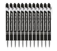 LINMQIU Penna a sfera retrattile con pubblicità del nome dell'azienda, penna touch multifunzione - 12 Pezzi