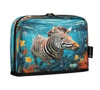 LINNIKEEEE Acquerello Arte Zebra Astucci per Matite,Portapenne per Studenti Ragazze Ragazzi