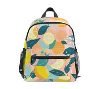 LINNIKEEEE Acquerello Frutta Limone Zaino per Bambini Zaino per Libri Mini Borsa a Tracolla con Fischietto per Viaggi Da 1 a 6 Anni