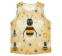 LINNIKEEEE Api Gialle Carine Canotte Senza Maniche da Uomo,Magliette Sportive e Attive Top per Ragazzi Giovani