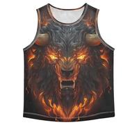 LINNIKEEEE Arrabbiato Ha Licenziato Bisonte Canotte Senza Maniche da Uomo,Magliette Sportive e Attive Top per Ragazzi Giovani