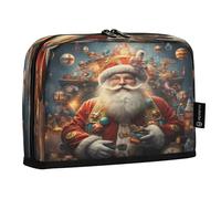 LINNIKEEEE Arte Olio Babbo Natale Astucci per Matite,Portapenne per Studenti Ragazze Ragazzi