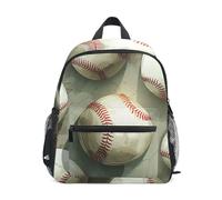LINNIKEEEE Baseball Di Arte Astratta Zaino per Bambini Zaino per Libri Mini Borsa a Tracolla con Fischietto per Viaggi Da 1 a 6 Anni