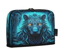 LINNIKEEEE Blu Licenziato Zebra Astucci per Matite,Portapenne per Studenti Ragazze Ragazzi