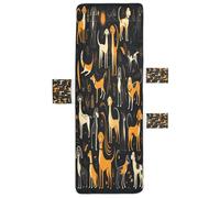 LINNIKEEEE Cani Carini Neri Telo Coprisedia da Spiaggia Antiscivolo per Lettini da Giardino,Ideale per Esterni Hotel