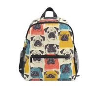 LINNIKEEEE Carini Carini Cani D'arte Zaino per Bambini Zaino per Libri Mini Borsa a Tracolla con Fischietto per Viaggi Da 1 a 6 Anni