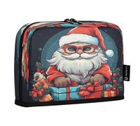 LINNIKEEEE Cartone Animato Babbo Natale Astucci per Matite,Portapenne per Studenti Ragazze Ragazzi